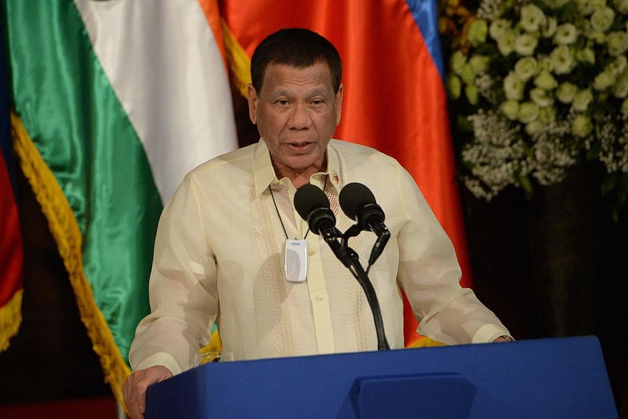 "If you ask me... 'Are you in the best of health?' Of course not," Duterte told GMA News television in an interview on Friday. Photo/AFP