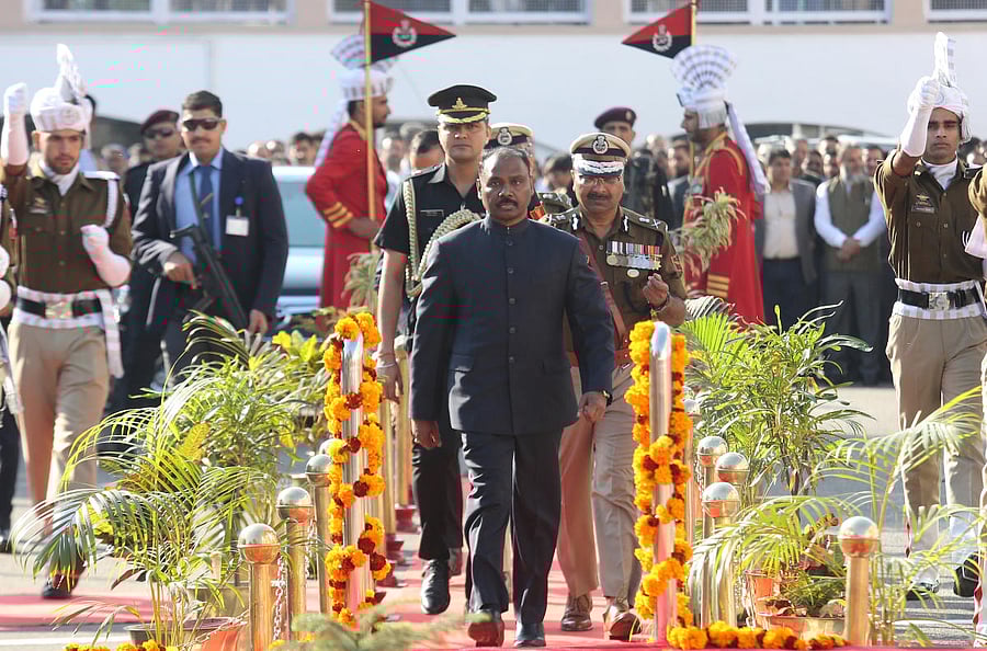 Lieutenant governor of the union territory of Jammu and Kashmir G. C. Murmu. (Reuters photo)