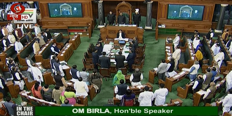 Despite the ruckus, seven questions and related supplementaries were taken up during the Question Hour. Parliamentary Affairs Minister Pralhad Joshi sought to pacify protesting members, saying the government was ready for any discussion. 