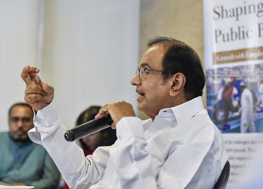 Former finance minister P Chidambaram (PTI Photo)