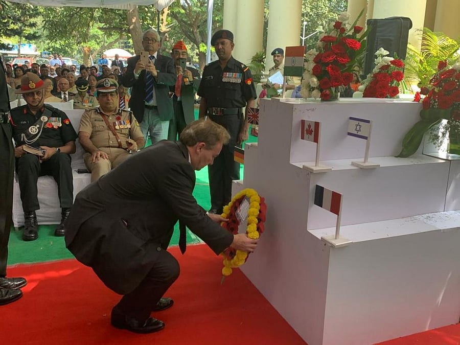 British Deputy High Commissioner Jeremy Pilmore-Bedford at the Remembrance Day mass at St Mark’s Cathedral in the city on Sunday. British Council