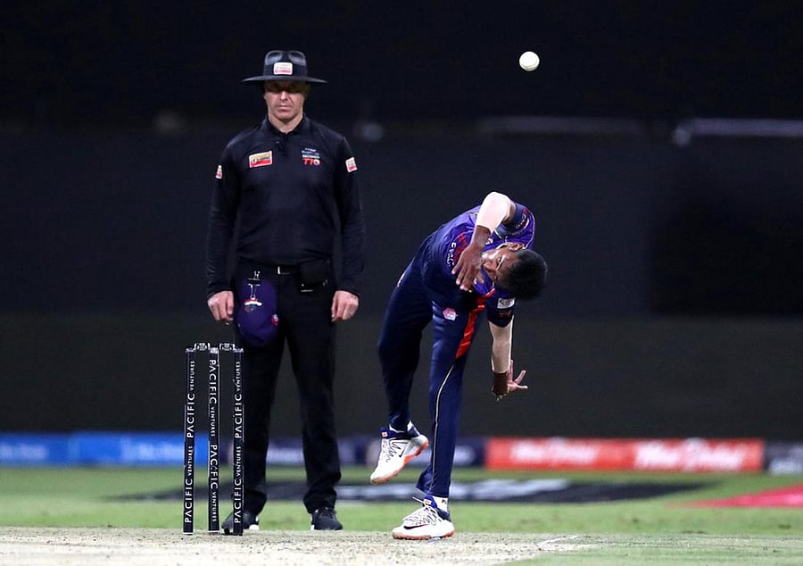 Sri Lankan leg spinner Kevin Koththigoda (Twitter video screengrab)