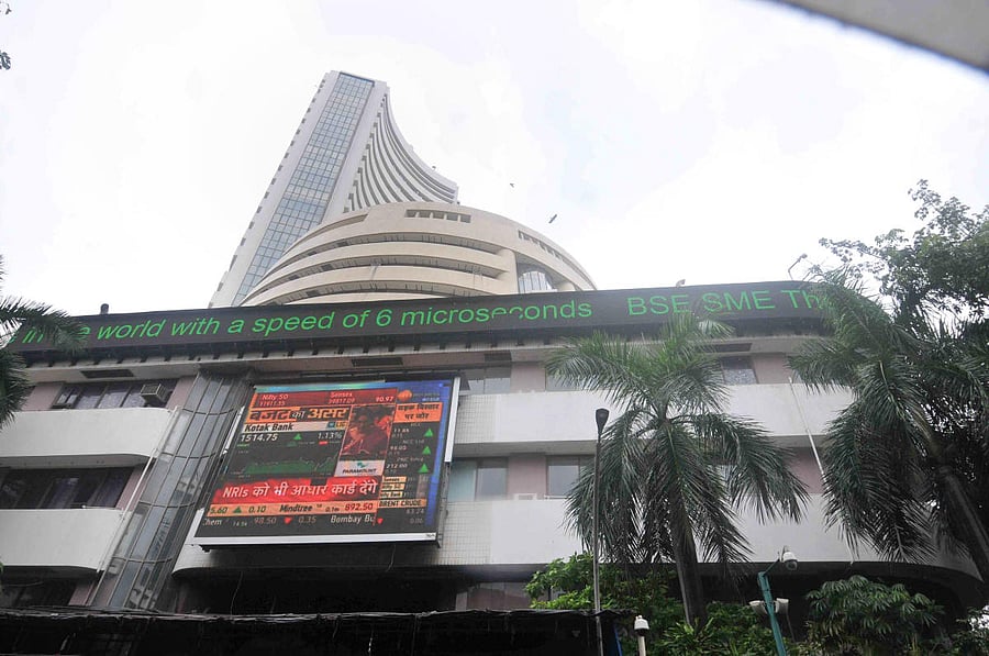 L&T rose up to 2.21 per cent, IndusInd Bank 1.54 per cent, HCL Tech 1.22 per cent and SBI 1.20 per cent. (PTI Photo)