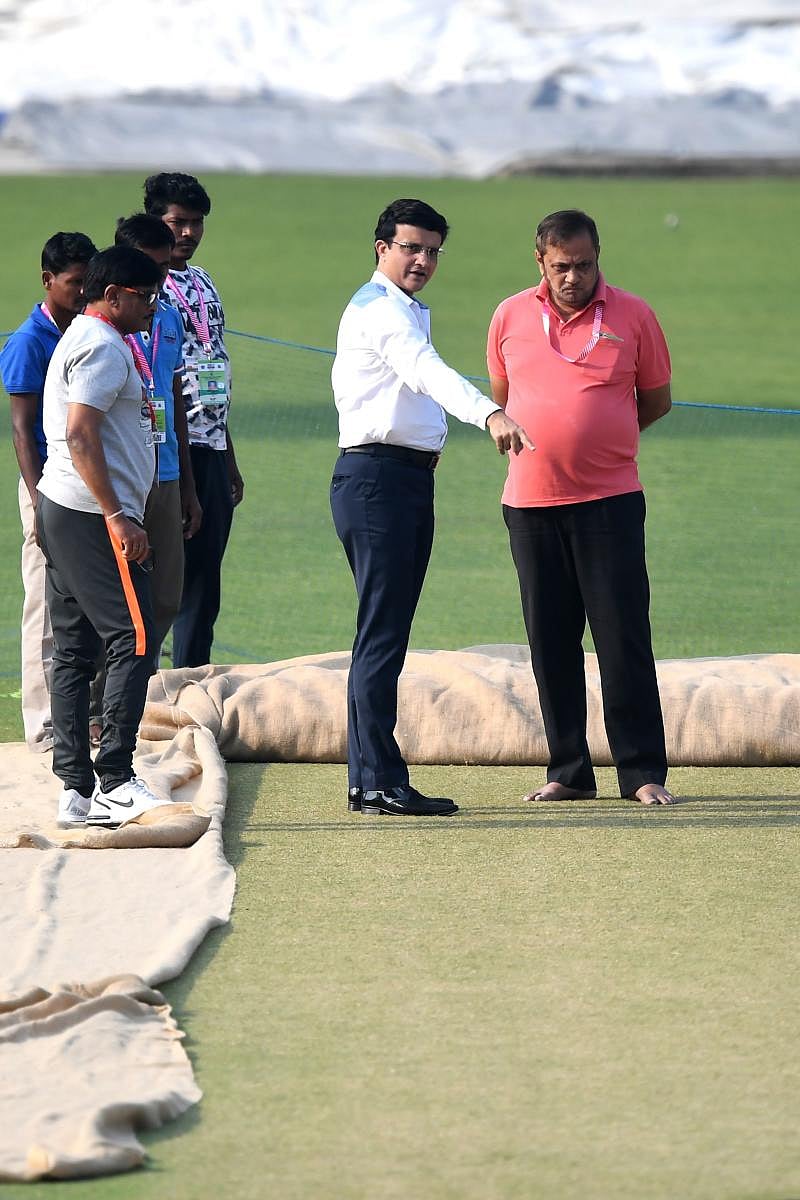 Virat Kohli gives catches during a training session ahead of first pink ball Day-Night cricket Test match between India and Bangladesh in Kolkata. PTI