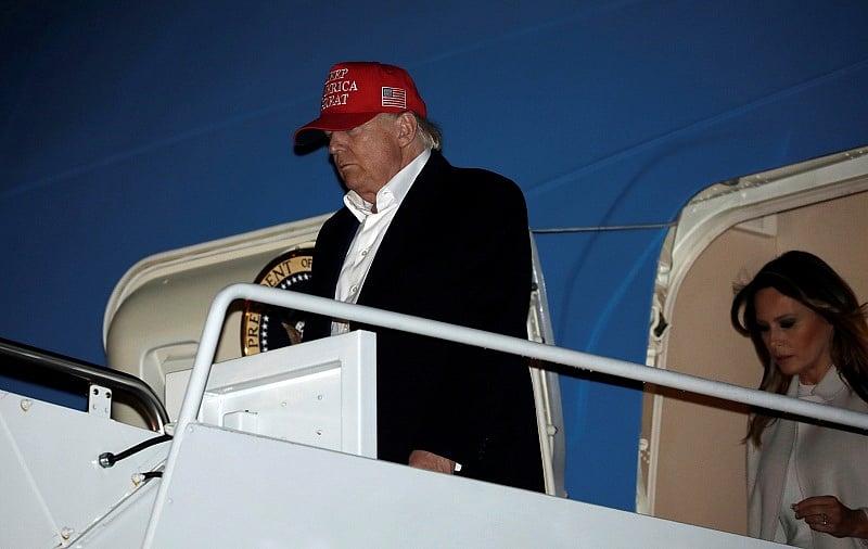 US  President Donald Trump and First Lady Melania Trump. (Reuters Photo)