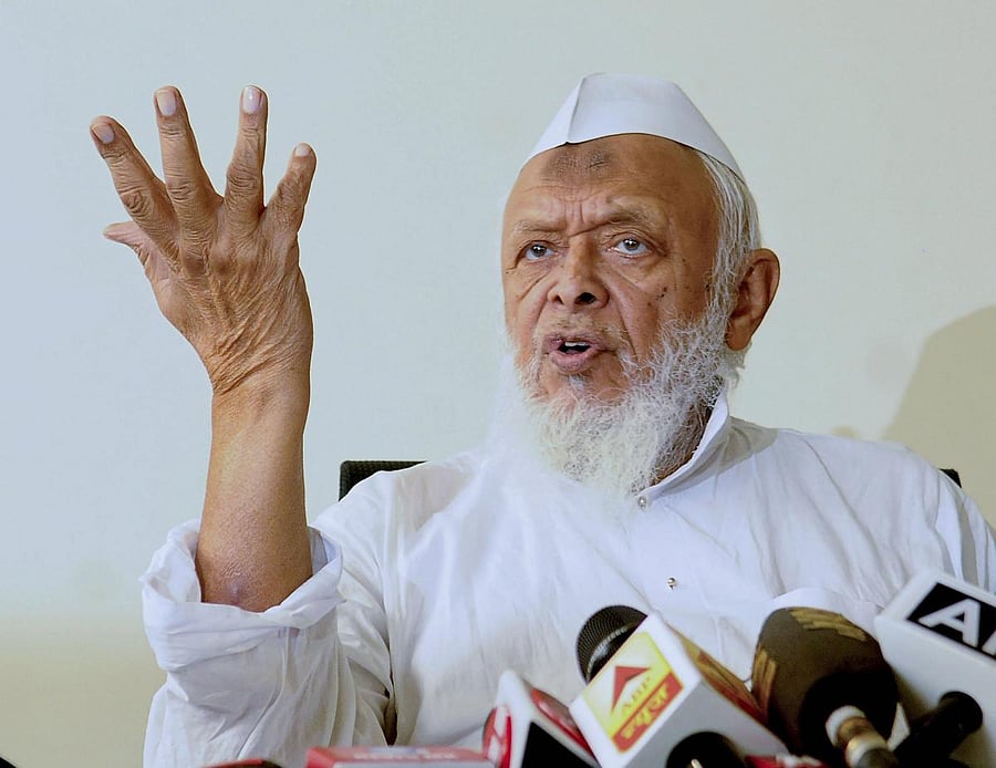 President of Jamiat Ulema-e-Hind Maulana Syed Arshad Madani(Photo by PTI)