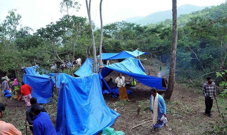 The SC and minority families have constructed huts at Lakshmipura and Venkatappanagara.