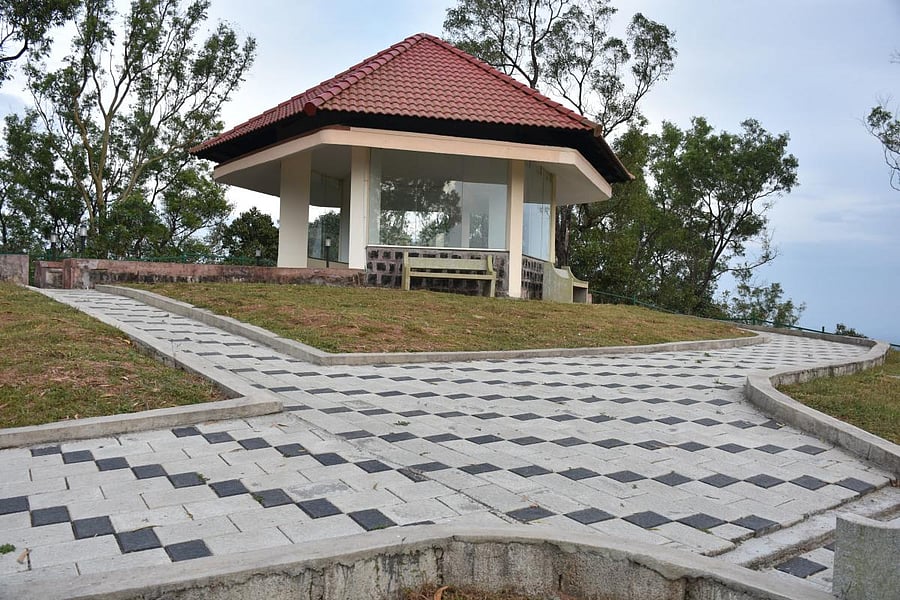 The renovated Nehru Mantapa in Madikeri. DH Photo