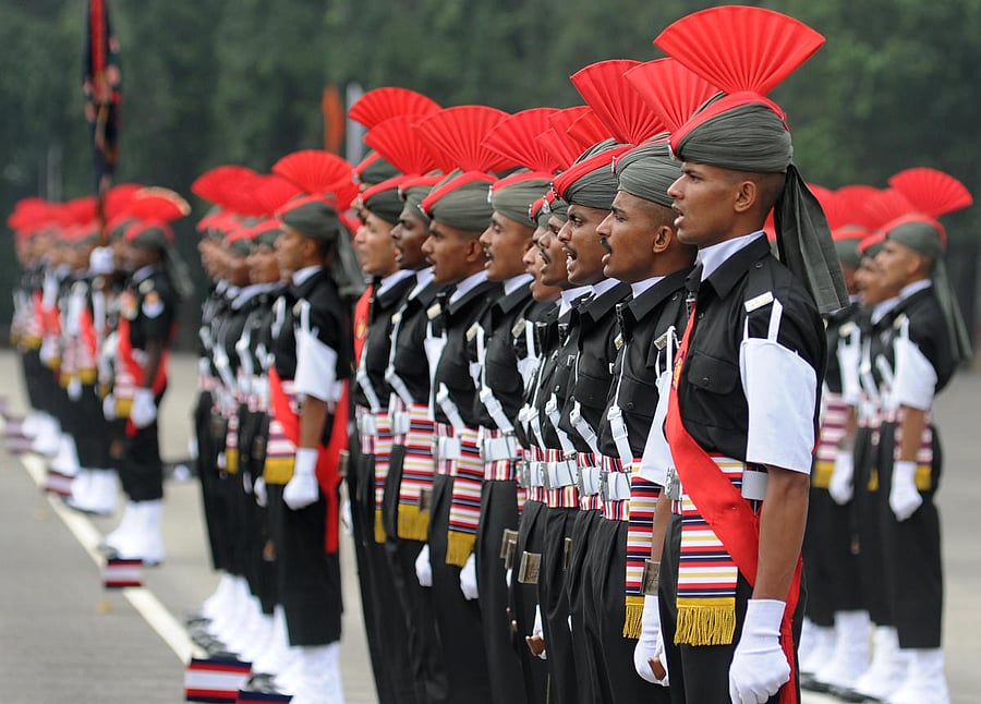 The passing out parade cum oath-taking ceremony marks the culmination of a rigorous 61 weeks of basic military training and department technical training at the CMP Centre and School. Credit: DH Photo/Pushkar V