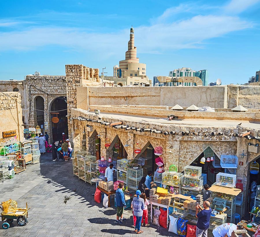 Courtyard of Birds Market, Souq Waqif, Doha
