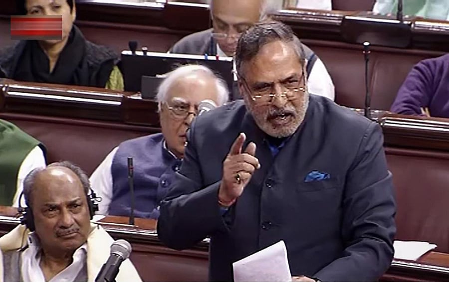 While replying to Union Home Minister Amit Shah who tabled the Bill in the House, Congress leader Anand Sharma said that though it was part of BJP's 2019 manifesto, it cannot override the principles of the Indian Constitution. Photo/PTI