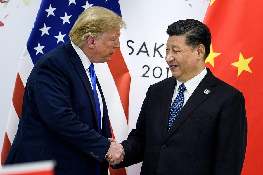 China's President Xi Jinping, US President Donald Trump. Photo by AFP.