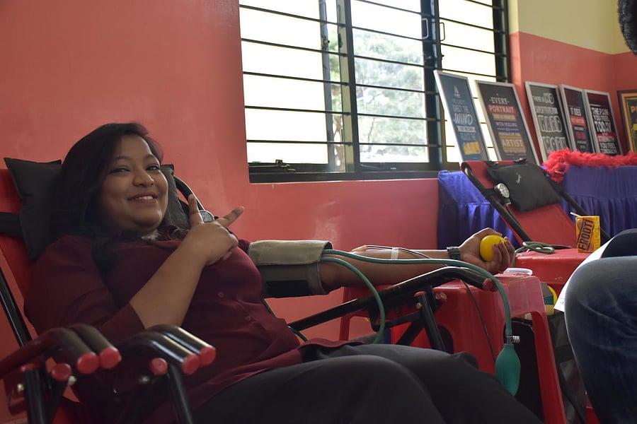 More than 50 donors from across the state enthusiastically donated blood at the church school hall.