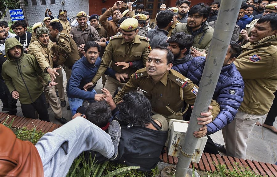 “If protest, violence and destruction of public properties go on, we will not hear,” a bench presided over by Chief Justice S A Bobde said. (PTI Photo)