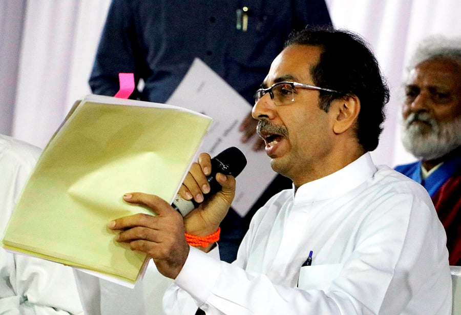 Maharashtra Chief Minister Uddhav Thackeray addresses a press conference on the eve of Winter Session of Maharashtra Assembly. (PTI Photo)
