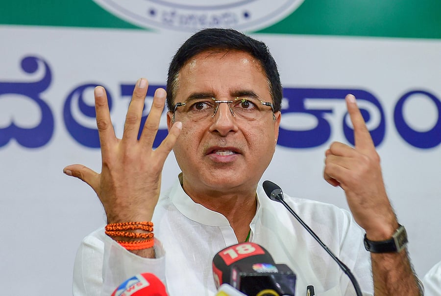 Congress spokesperson Randeep Singh Surjewala. (PTI Photo)