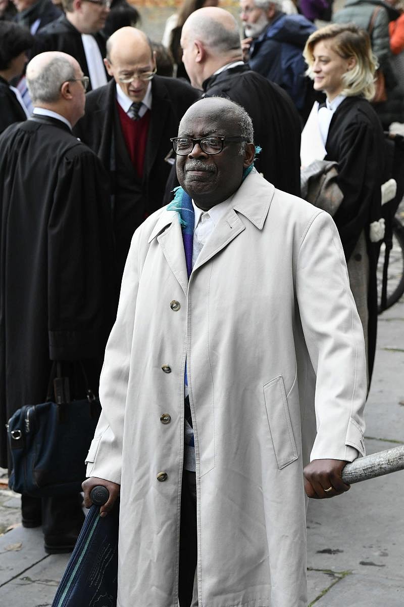 Rwandais Fabien Neretse is pictured in front of the Palace of Justice. The Assize Court of Brussels on Dec 19, found him guilty of genocide, after hearing of his role in the 1994 massacres in his country. Photo/AFP