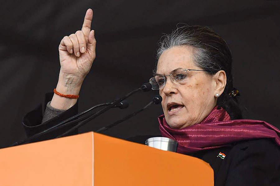Congress President Sonia Gandhi. (PTI Photo)