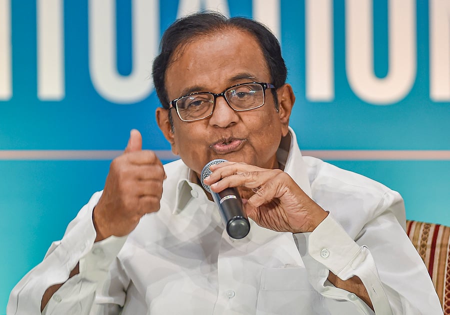 Former finance minister P. Chidambaram. (PTI Photo)