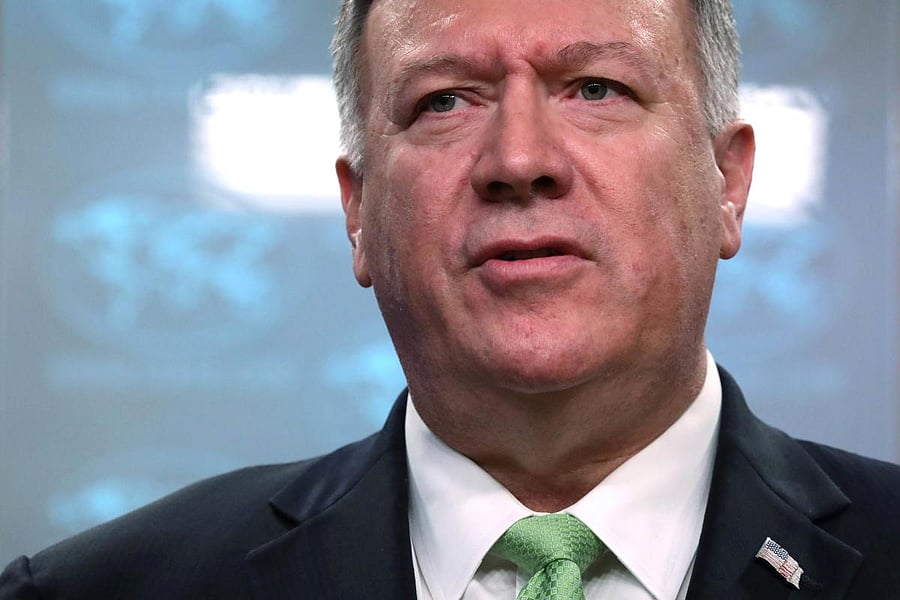 "The Iranian people have the right to mourn 1,500 victims slaughtered by @khamenei_ir during #IranProtests," Pompeo tweeted, directly accusing Iran's supreme leader Ayatollah Ali Khamenei. Photo/AFP