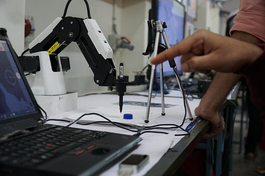 PhD student doing research (DH Photo)