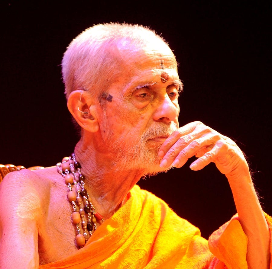 The Prime Minister said Sri Vishwesha Teertha Swamiji would remain in the hearts and minds of lakhs of people for whom he was always a guiding light. (DH Photo)