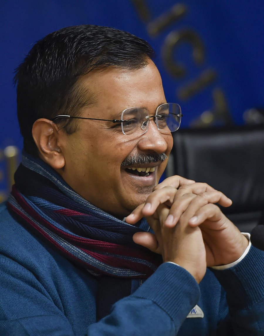 Chief Minister of Delhi Arvind Kejriwal addresses a press conference in New Delhi, Monday, Dec. 30, 2019. (PTI Photo)