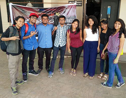 Enthusiastic: Arunil, Akash, Suraj, Samarth, Anushree, Sanjana, Joewin and Santoshi.