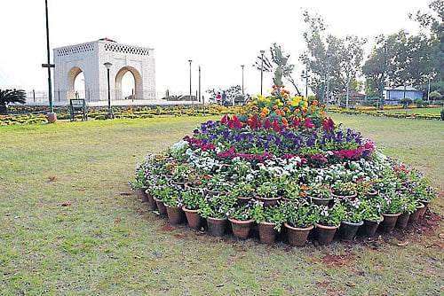 An enchanting view of Raja Seat in Madikeri. DH Photo