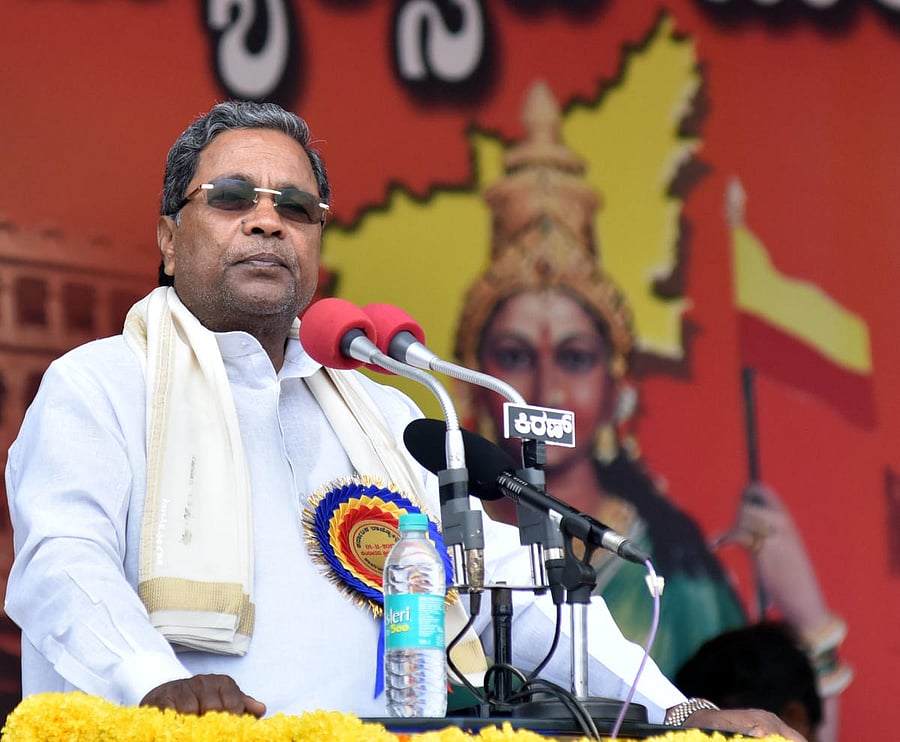 "At a time when manufacturing industries are closing, BJP's fake news factory is running at full potential!" said former CM Siddaramaiah. (Photo by Janardhan B K)