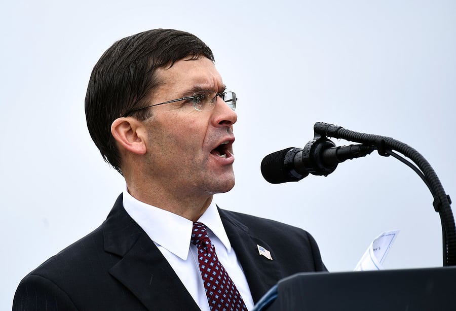 US Secretary of Defense Mark Esper. (AFP Photo)