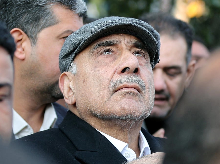 Adel Abdul-Mahdi at the funeral of Qasem Soleimani. Reuters