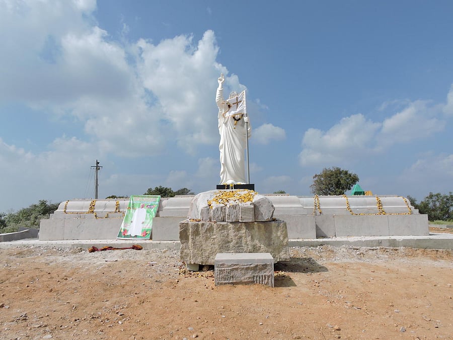 Saffron outfits plan to petition authorities, demanding withdrawal of land for the Jesus statue in Kanakapura.