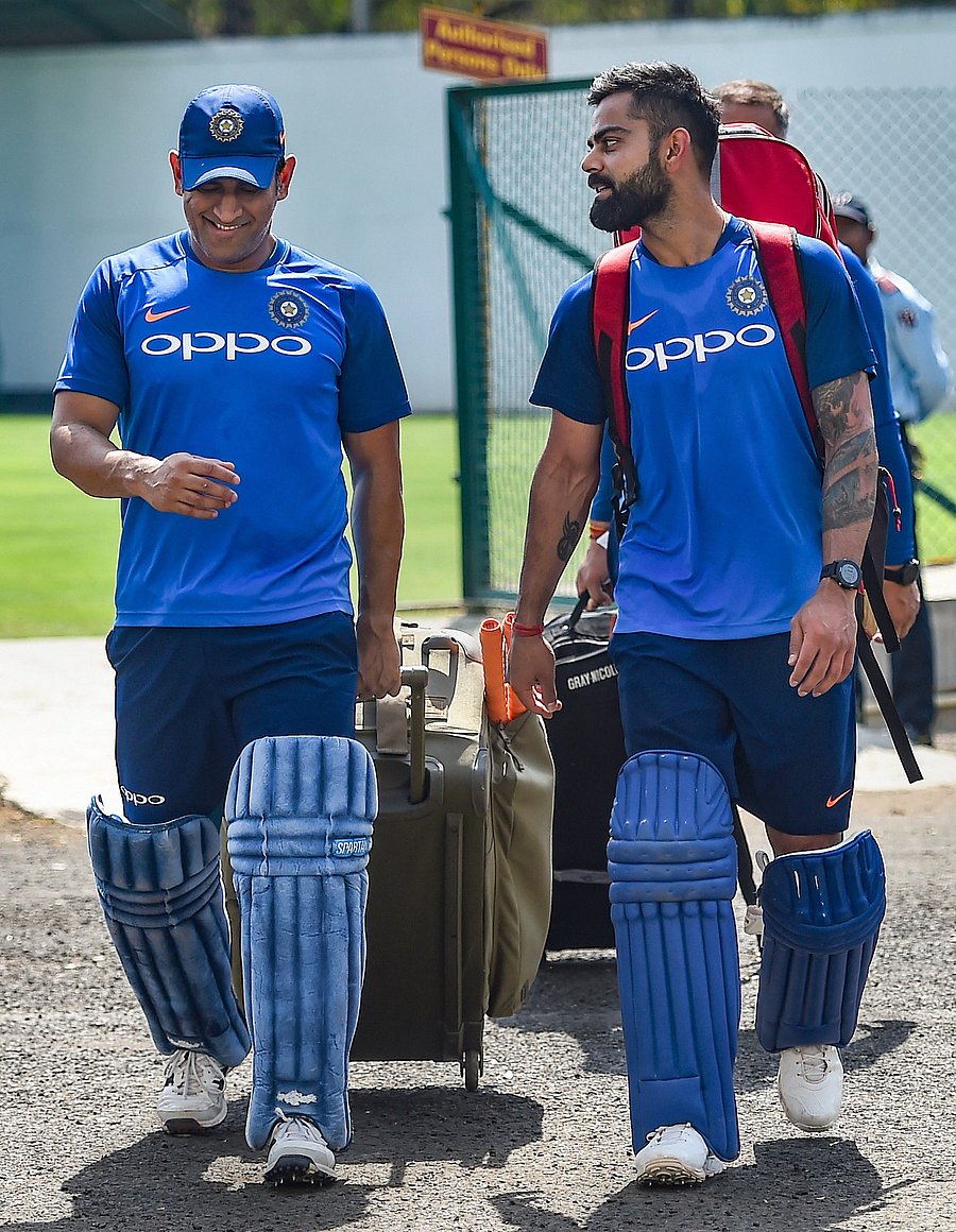 Indian skippers, MS Dhoni and Virat Kohli. (PTI Photo)