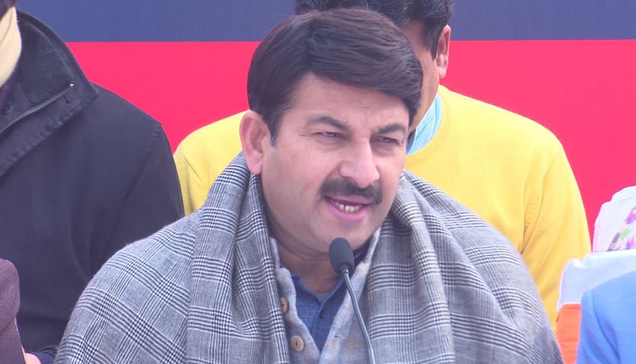 "I have repeatedly said that we will definitely give minimum five times the benefits which the AAP have claimed for their tenure of five years," Tiwari said in the statement. Credit: Twitter (@BJP4Delhi)