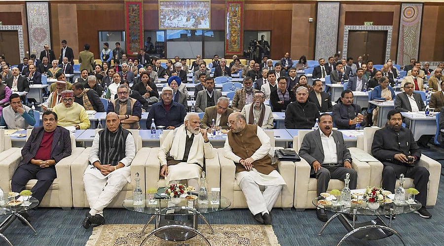Prime Minister Narendra Modi meeting with Council of Ministers, in New Delhi, Friday, Jan. 17, 2020 (PTI Photo)