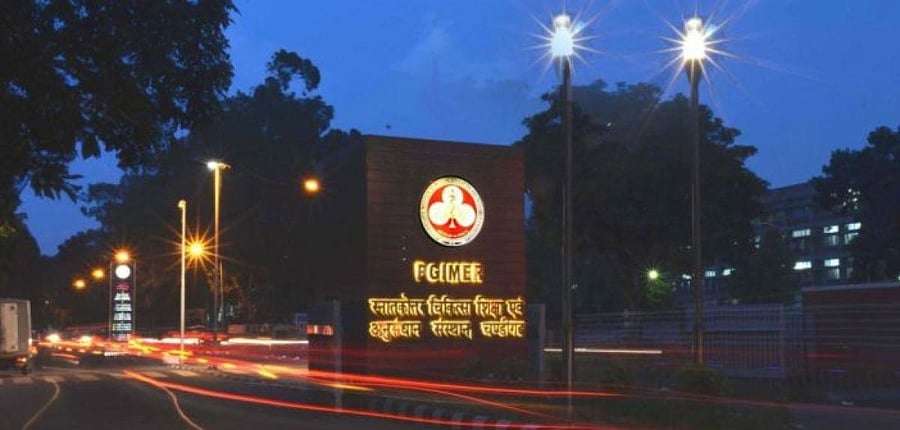 PGI Chandigarh is among many hospitals treating the victims of the mysterious disease (Twitter Photo: @chndgarhdiaries)