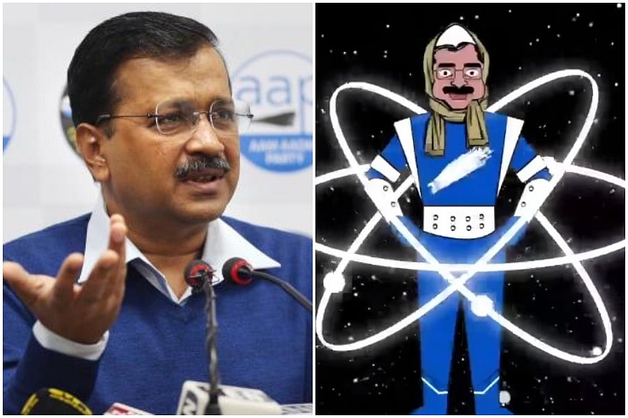 Arvind Kejriwal (left) (PTI Photo), Video screengrab (right)