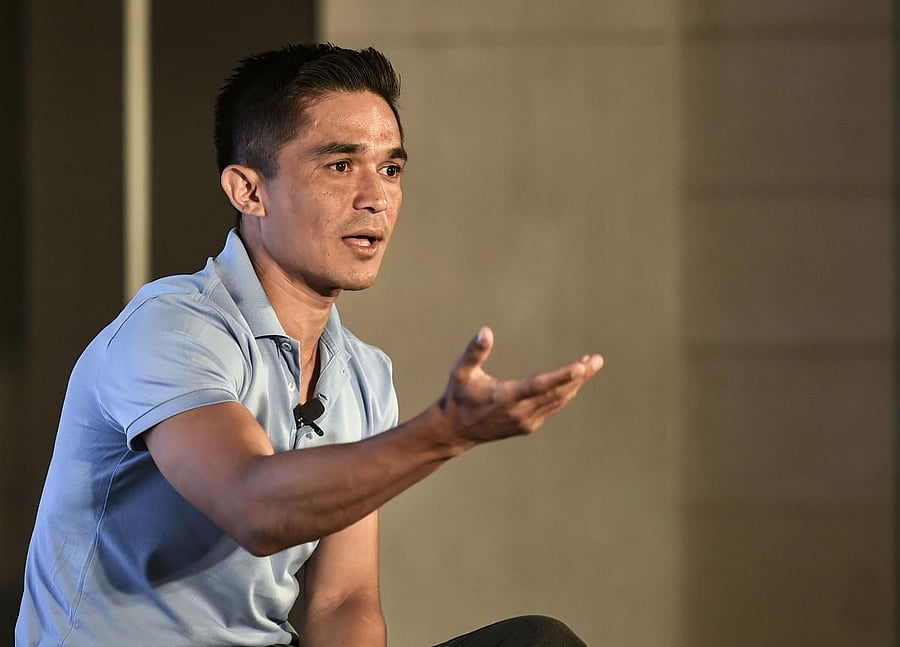 Indian football captain Sunil Chhetri (PTI Photo)