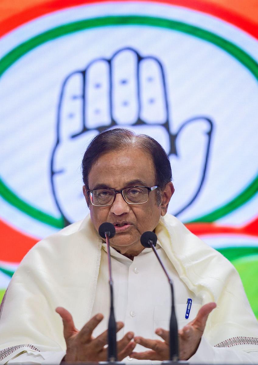 Senior Congress leader and former finance minister P Chidambaram (PTI Photo)
