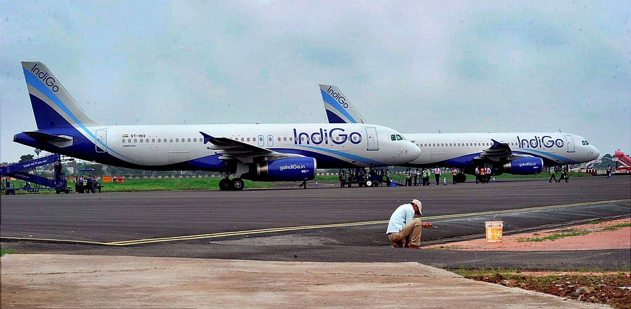 "One of the engines of 6E125 Ahmedabad-Kolkata flight developed high vibrations mid-air. Therefore, pilot returned the aircraft to Ahmedabad," the officials stated. (Credit: PTI Photo)