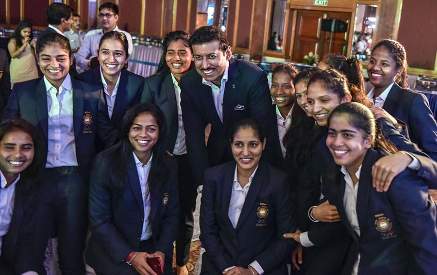 Indian womens hockey team players (PTI Photo)