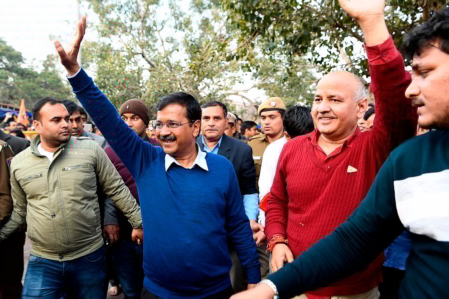 Chief Minister Arvind Kejriwal and Deputy Chief Minister Manish Sisodia. (Credit: AFP Photo)
