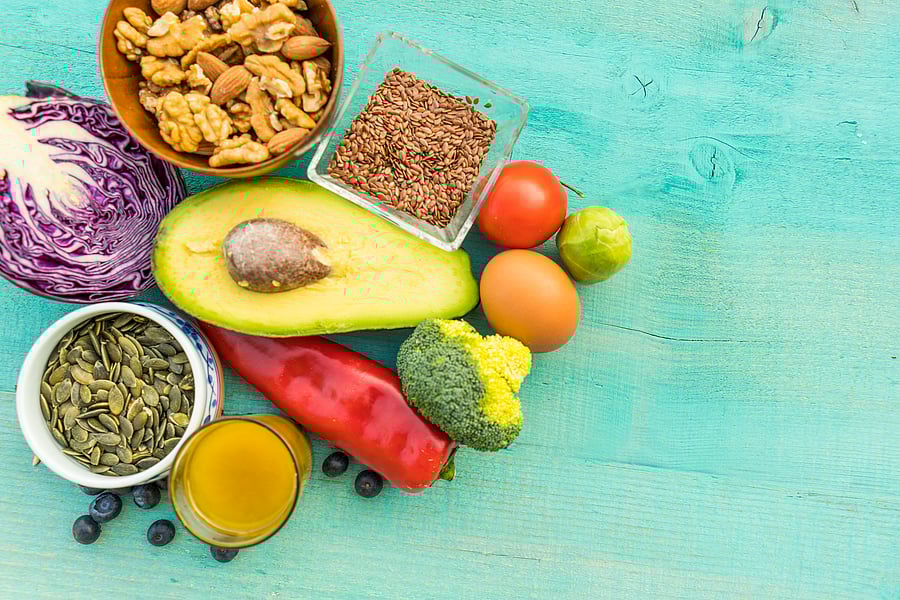 Include protein, fats and veggies in every meal. Stick to your curated grocery list and meal plan.   