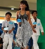 Rubina Ali (C), Azharuddin Mohammed (R) and Ayush Mahesh Khedekar during a charity event in Hong Kong, Sunday. AFP