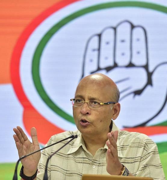 Congress leader Abhishek Manu Singhvi. (PTI Photo)