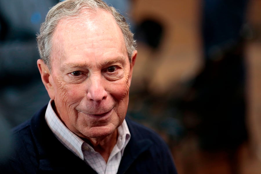 Democratic presidential hopeful and former New York Mayor Michael Bloomberg. (AFP Photo)