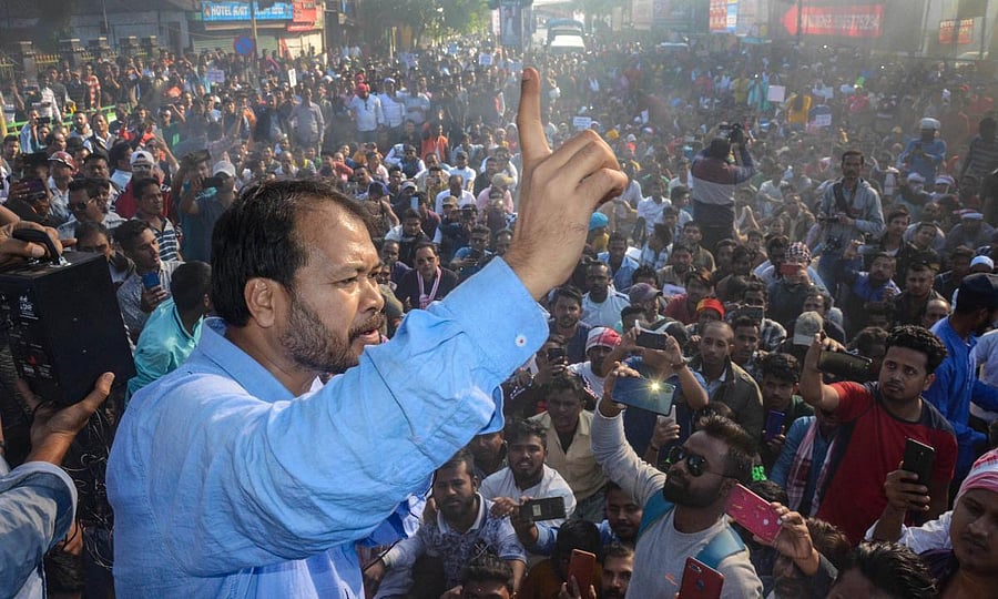  Krishak Mukti Sangram Samiti (KMSS) leader Akhil Gogoi (PTI Photo)