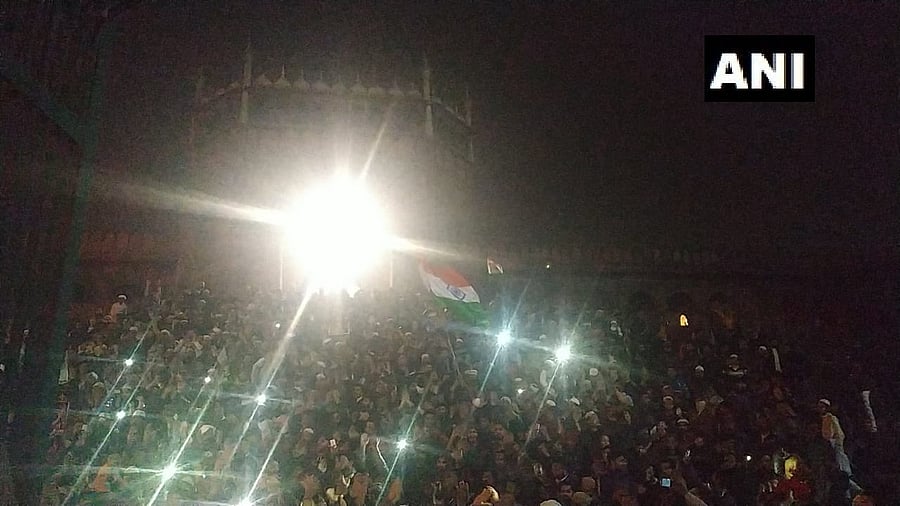 Protests were also witnessed in several other areas in the national capital including in northeast Delhi's Seelampur, the site of large scale violence by protestors on Tuesday. (Twitter Image/@ANI)