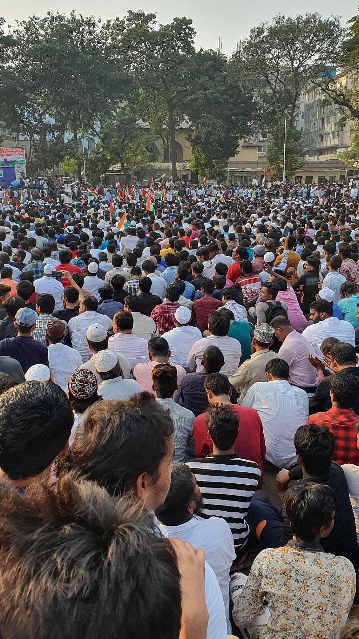 Protest in Mumbai against CAA (DH Photo)